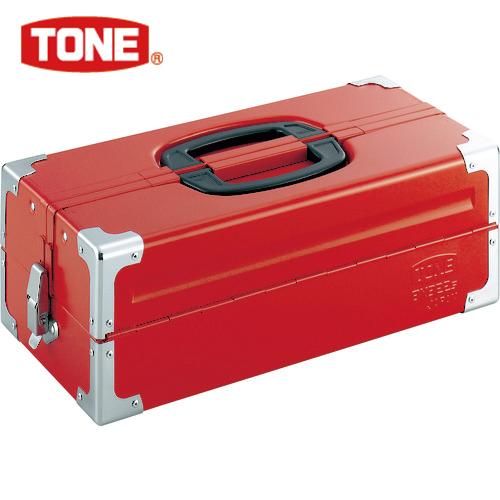 TONE(トネ) ツールケース(メタル) V形2段式 433X220X160mm レッド (1個) ...