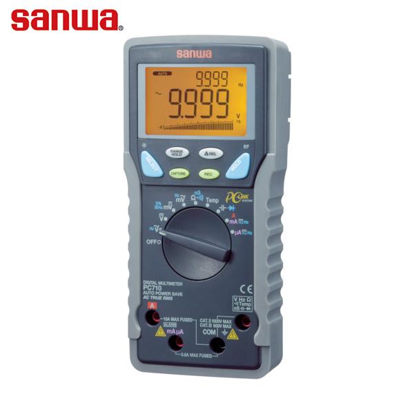 SANWA 真の実効値対応デジタルマルチメータ パソコン接続型 (1台) 品番：PC710