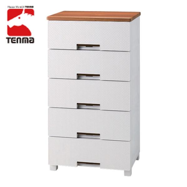 TENMA 天馬 チェストフィッツプラス メッシュ FM5505 5段 ホワイト 幅55cm (1個...