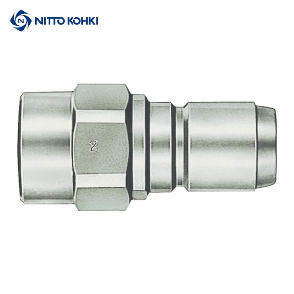 日東工器 350-8P STEEL FKM 350カプラ相手側取付サイズR1(01144) (1個)