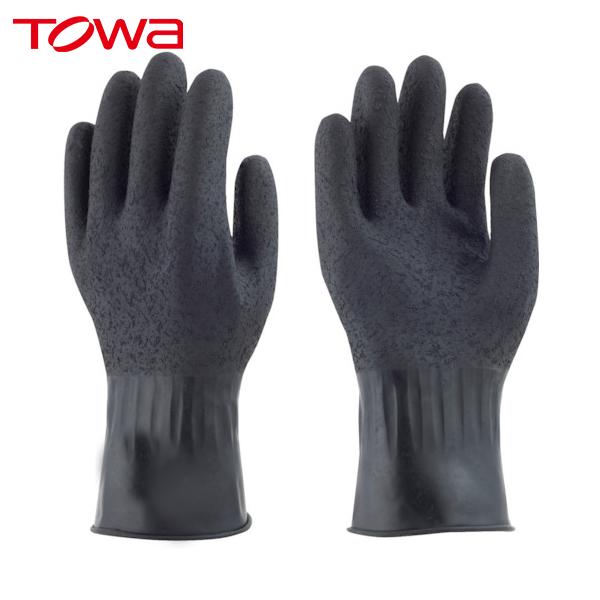 東和 トワロン 作業手袋 天然ゴム手袋 黒潮 M (1双) 品番：211-M