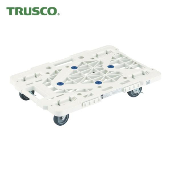 トラスコ TRUSCO 樹脂製平台車  ルートバンメッシュタイプ 515X385 4輪自在 ストッパ...