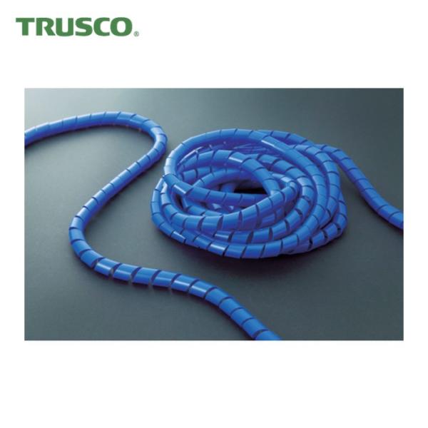 トラスコ TRUSCO スパイラルチューブ10m 結束径20.0~100.0 青 (1巻) TSP2...