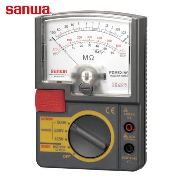 三和電気計器 SANWA PDM5219S アナログ絶縁抵抗計 500V/250V/125V (1台...