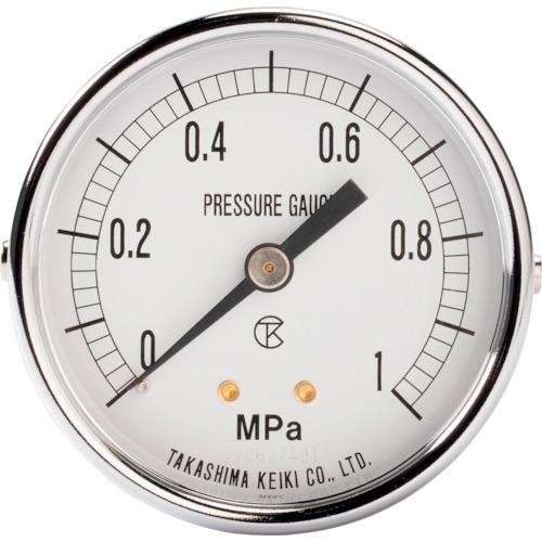 高島計器 1018140 一般圧力計(D枠埋込型・縁なし・φ60)圧力レンジ0.0~4MPa R1/...