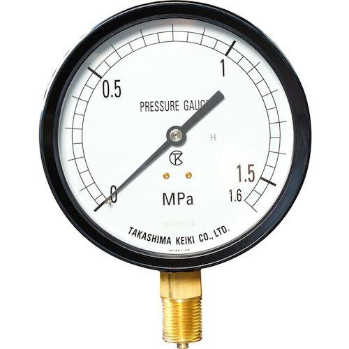 高島 プラスチック圧力計（A枠立型・φ75）圧力レンジ0.0〜4MPa R3/8(1222140) ...