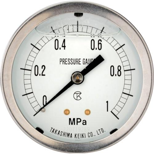 高島計器 1305010 グリセリン入圧力計(D枠埋込型・縁なし・中心ネジ・φ40)圧力レンジ0.0...