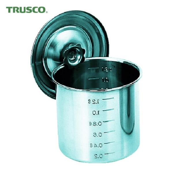 トラスコ TRUSCO ステンレスポット蓋付 80x80 0.38L 手ナシ (1個) TSH-46...