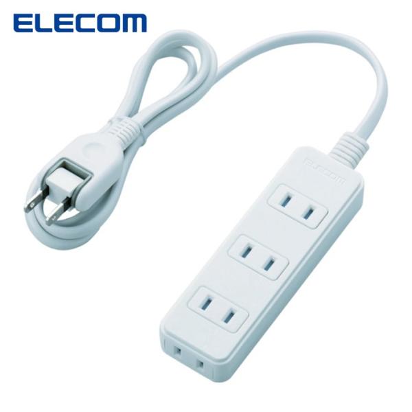 エレコム ELECOM T-ST02-22410WH ほこりシャッター付き電源タップ (1個)