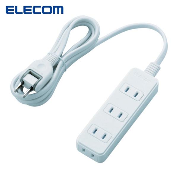 エレコム ELECOM T-ST02-22420WH ほこりシャッター付き電源タップ (1個)