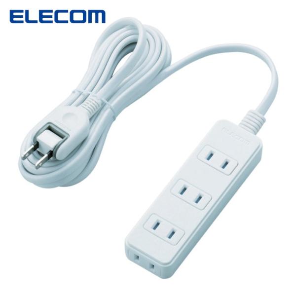 エレコム ELECOM T-ST02-22430WH ほこりシャッター付き電源タップ (1個)