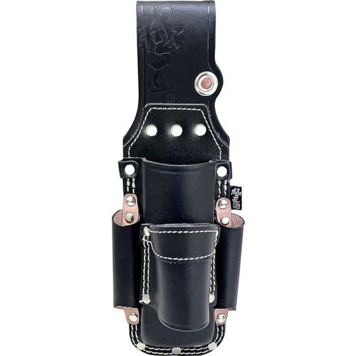 ベストツール 極匠 黒染め牛床革 板金鋏（2段）+つかみ箸差し (1個) 品番：GK-2DBA