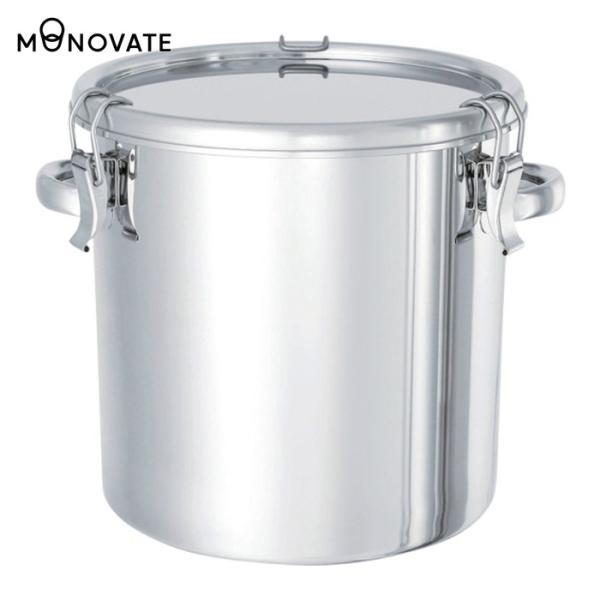 MONOVATE ステンレスタンク テーパー付キャッチクリップ式密閉タンク（フタ付）10L (1個)...