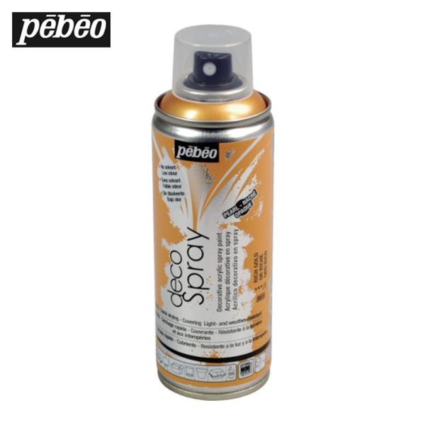 Pebeo DIY用デコスプレー 200ml パール色 No.869リッチゴールド (1本) 938...