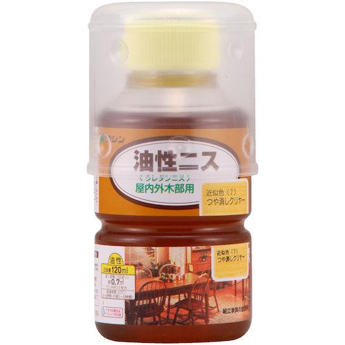 和信ペイント 建物用塗料 油性ニス つや消しクリヤー  120ml (1本) 品番：900117