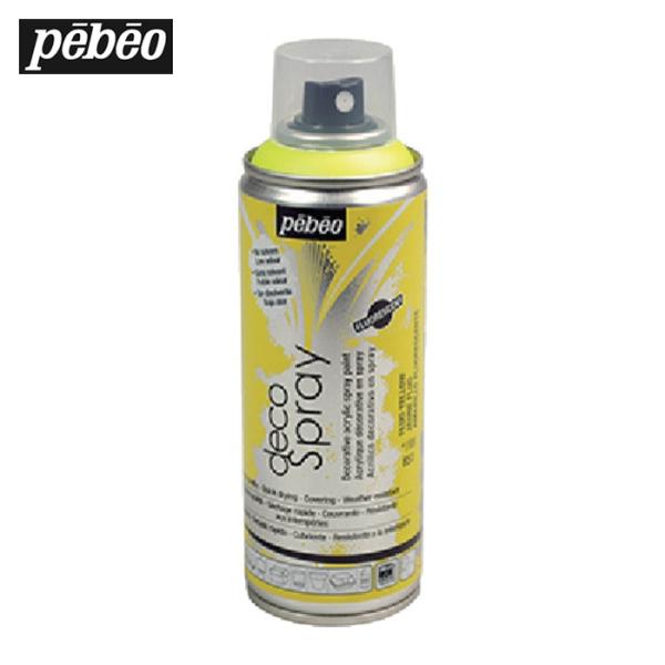 Pebeo デコスプレー 200mlフルレセント 蛍光イエロー (1本) 93851