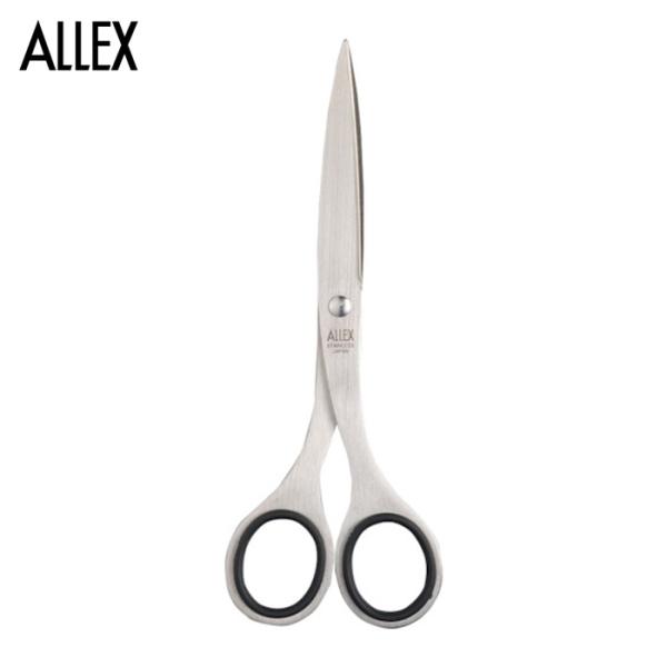 ALLEX 林刃物 クラフトハサミ はさみ 鋏 事務用はさみ（中） Sー165 ブラック (1丁) ...