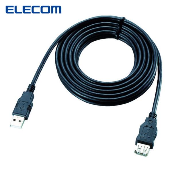 エレコム ELECOM U2C-JE20BK EURoHS指令準拠エコUSB2.0延長ケーブル 2m...