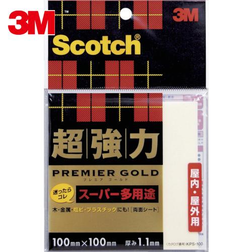 3M 超強力両面テープ プレミアゴールド スーパー多用途 シートタイプ 100mm×100mm (1...