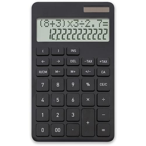 アスカ ASKA 計算式表示電卓 ブラック (1個) 品番：C1258BK