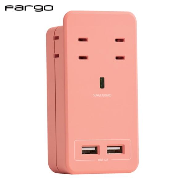 Fargo ファーゴ SATI COLOR AC4個口 4.2A USB コーラルピンク (1個) ...