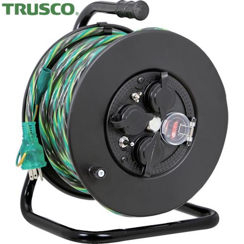 TRUSCO(トラスコ) 光るドラムリール 防雨防塵型100V 温度センサー付 アース付 過負荷漏電...