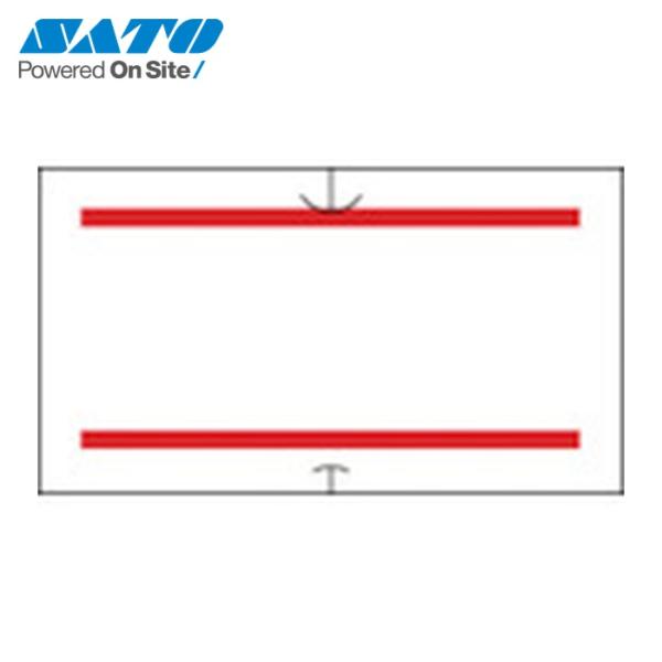 SATO サトー SP/UN01C用 共通ラベル 3 赤二本線（強粘）（100巻入） (1箱) 品番...