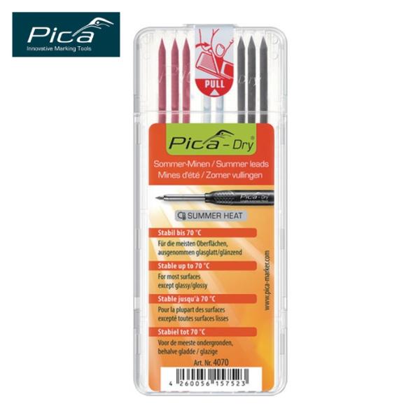 ピカマーカー Pica Marker 建築用シャープペンシルDry用サマーヒート耐熱替え芯 黒白赤 ...