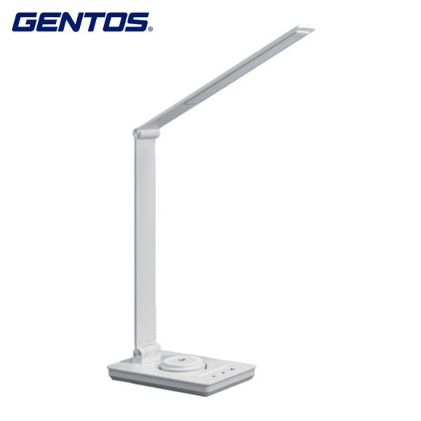 ジェントス GENTOS デスクライト 調光・調色 ワイヤレス給電付き 1000lm ホワイト (1...