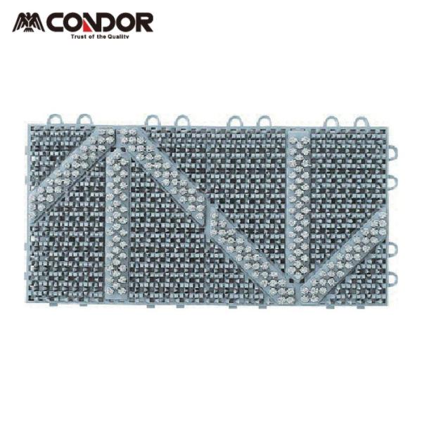 山崎産業 コンドル エバック 泥落とし屋外用マット ブラシハードマットYA 本駒 グレー (1枚) ...