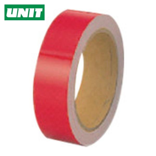 ユニット UNIT 反射テープ 赤 30mm幅×10m巻 (1巻) 863-55