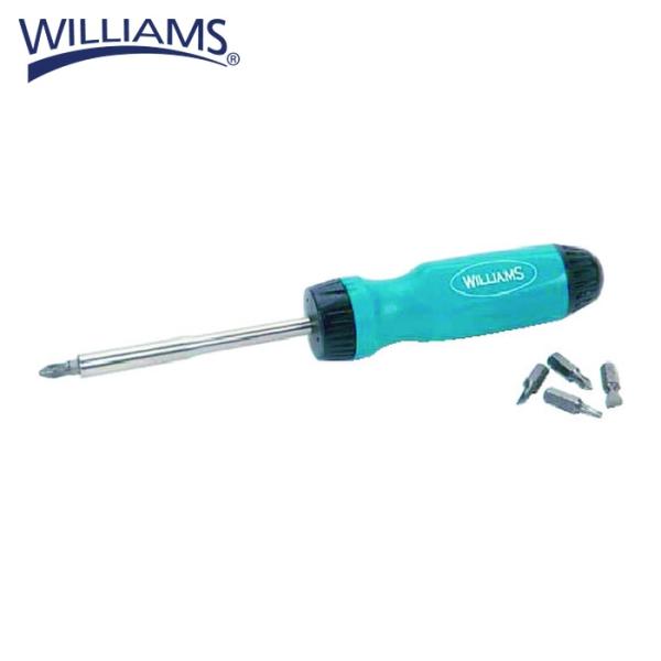 WILLIAMS ウィリアムズ JHWWRS-1 ラチェット式ドライバー 刃先:プラスNo.1・2、...