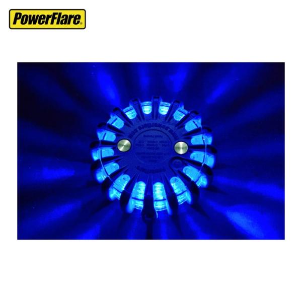 パワーフレア PowerFlare PF210BBL 電池式高耐久LED警告灯 パワーフレア 青 (...