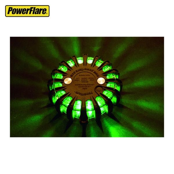 パワーフレア PowerFlare PF210GOD 電池式高耐久LED警告灯 パワーフレア 緑 (...