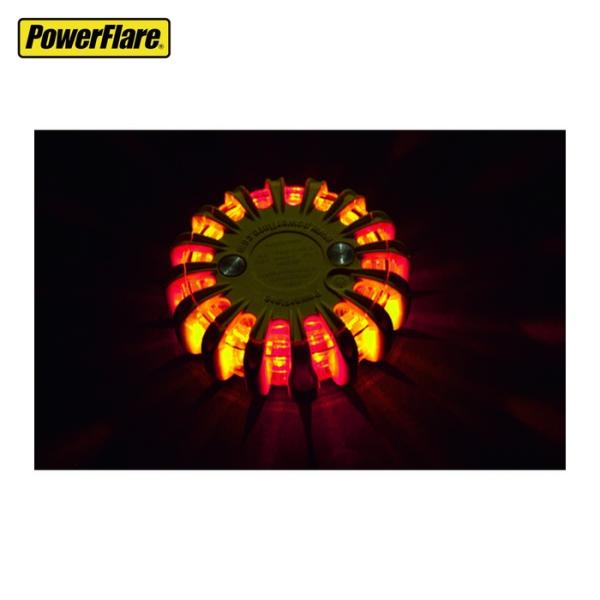 パワーフレア PowerFlare PF210RAY 電池式高耐久LED警告灯 パワーフレア 赤・黄...