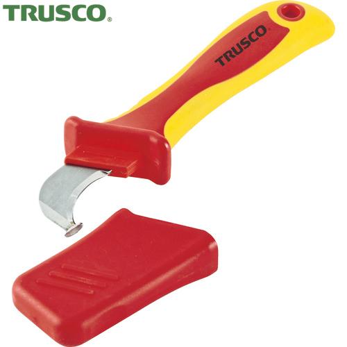 TRUSCO(トラスコ) 絶縁電工ナイフ(鎌形刃タイプ) 180mm (1丁) TZEN-200E