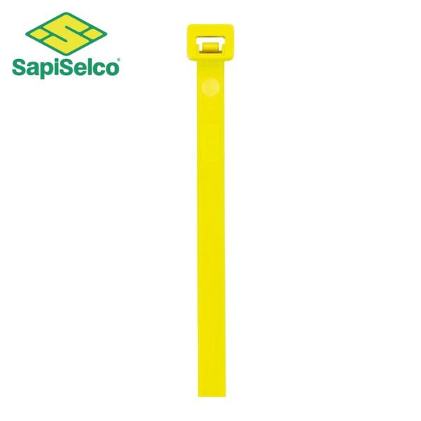 SapiSelco SEL.14.425R セルフィット カラーケーブルタイ黄 4.5mm×280m...