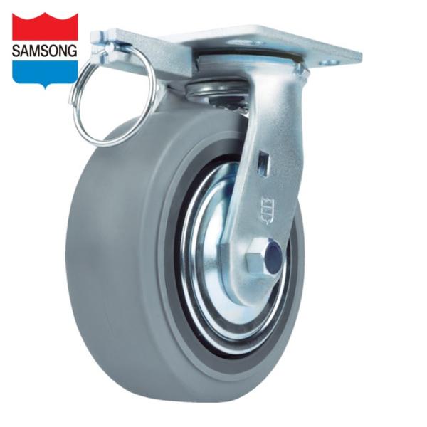 SAMSONG TP6660-MIR BB TG 重荷重用キャスター 自在 ゴム車150mm (1個...