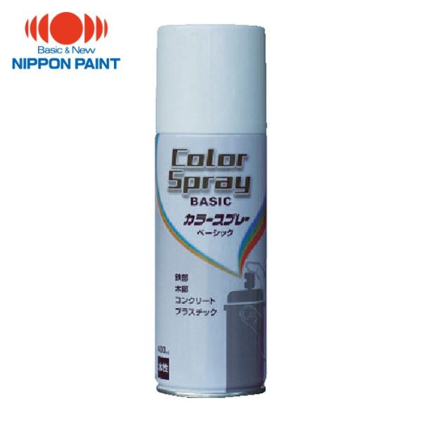 ニッペホームペイント 水性カラースプレー ベーシック 400ml ホワイト HKU003 (1本) ...