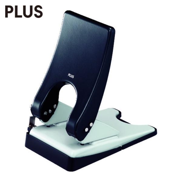 プラス PLUS 30766)2穴パンチ フォース1/2 L 黒 (1個) PU-852A-BK