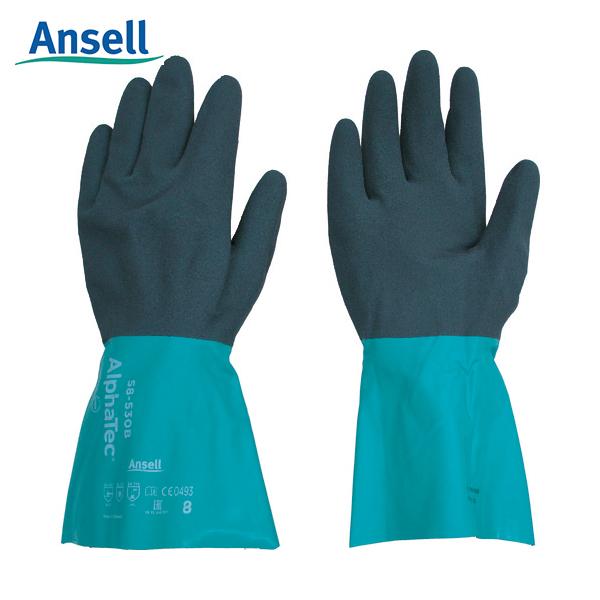 アンセル 耐薬品手袋 アルファテック 58-530 Lサイズ (1双) 品番：58-530-9
