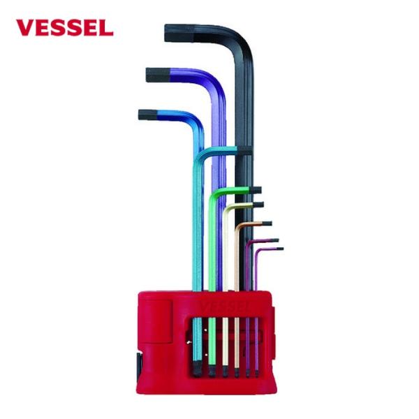 ベッセル VESSEL 8909BP 六角棒レンチセット レインボール L型レンチ No.8909B...