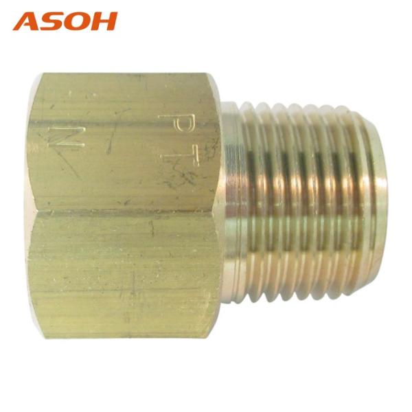 アソー ASOH NF-3033R 黄銅製 変換内外ソケット 外PT3/8×内NPT3/8 (1個)