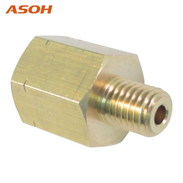 アソー ASOH NF-3281R 黄銅製 変換内外ソケット 外UNF1/4-28×内PT1/8 (...