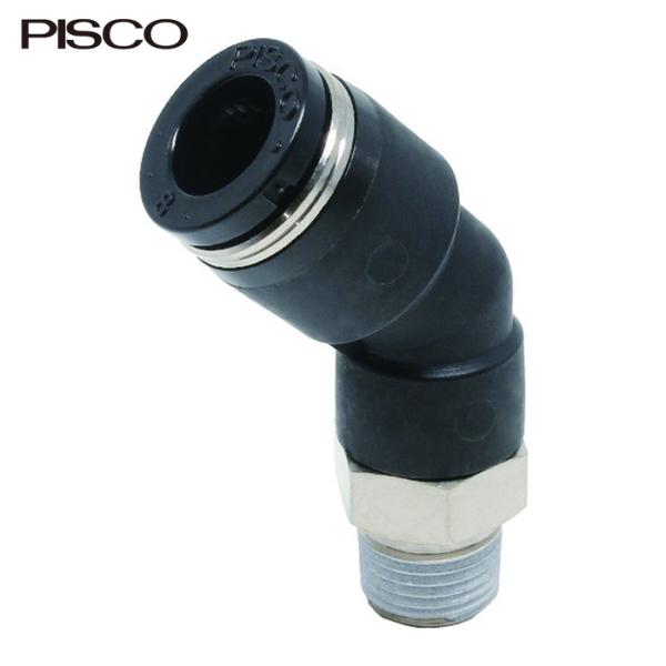 PISCO ピスコ PLH8-01 チューブフィッティング 45°エルボチューブ8ネジR1/8 (1...