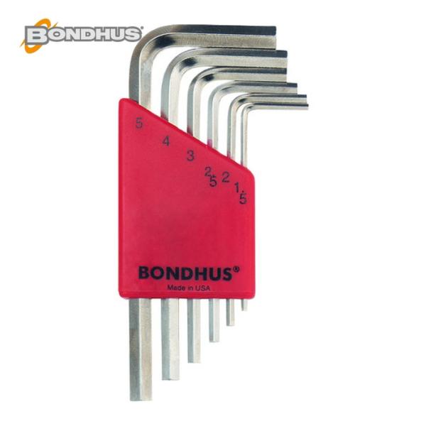 ボンダス BONDHUS HLX6MSB 六角L-レンチ ショート セット6本組(1.5-5mm) ...