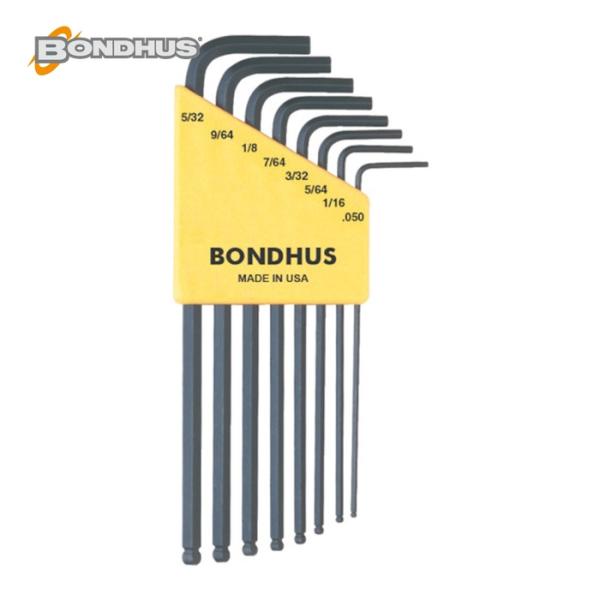 ボンダス BONDHUS BLX8 ボールポイント L-レンチ ロング インチ セット8本組(0.0...