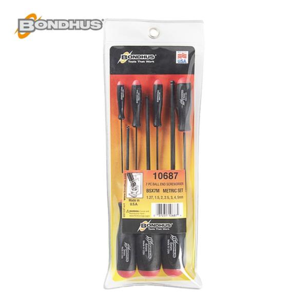 ボンダス BONDHUS BSX7M ボールポイント ドライバー セット7本組(1.27-5mm) ...