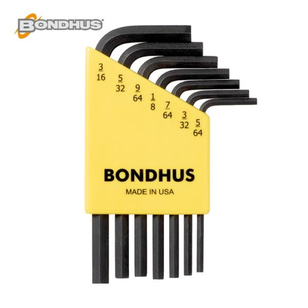 ボンダス BONDHUS HLX7S 六角L-レンチ ショート インチ セット7本組(5/64-3/...