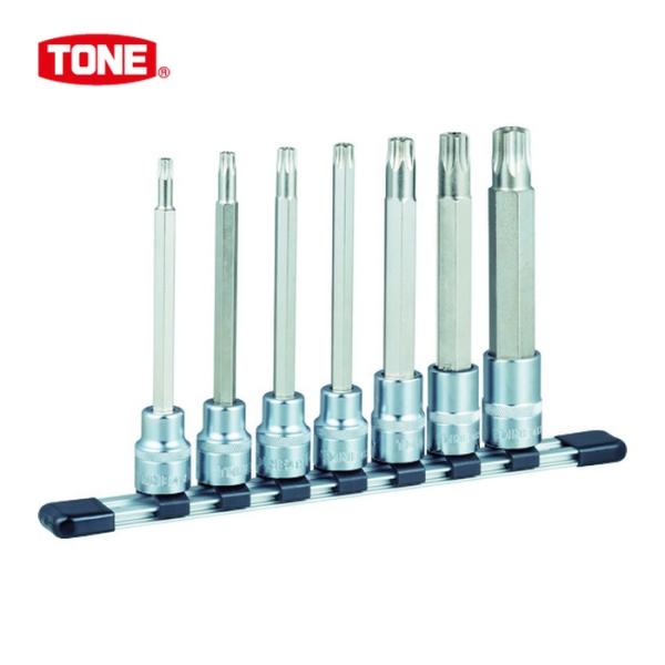TONE トネ HTX407HL ヘックスローブソケットセット ロングトルクスソケットセット(いじり...